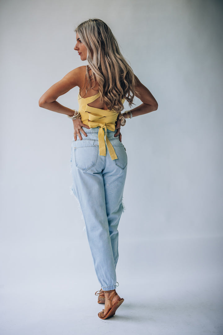 Southern Alternative 90's Babe Denim Joggers (Light Wash) Clothing Southern Alternative 90's Babe Denim Joggers (Light Wash) Clothing