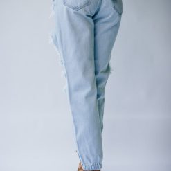 Southern Alternative 90's Babe Denim Joggers (Light Wash) Clothing 10 Southern Alternative 90's Babe Denim Joggers (Light Wash) Clothing