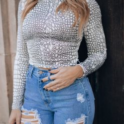 Southern Alternative Medusa Long Sleeve Crop Top