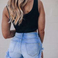 Southern Alternative Out Of The Blue Fringe Shorts (Light Wash) 10 Southern Alternative Out Of The Blue Fringe Shorts (Light Wash)