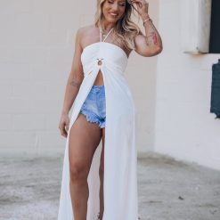 Southern Alternative Clothing Santana Maxi Top (Off White)