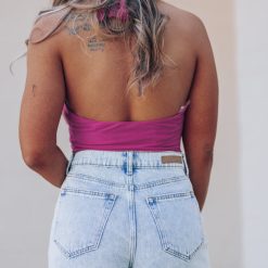 Southern Alternative Clothing Kona Halter Bodysuit (Hot Pink) 4 Southern Alternative Clothing Kona Halter Bodysuit (Hot Pink)