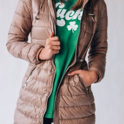 Southern Alternative Jackets Manhattan Puffer Jacket (Taupe)