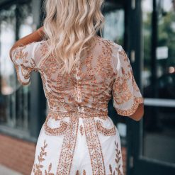 Southern Alternative Farrah Lace Romper (White) Clothing