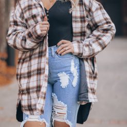 Southern Alternative Mountain Nights Plaid Shacket (Brown) 3 Southern Alternative Mountain Nights Plaid Shacket (Brown)