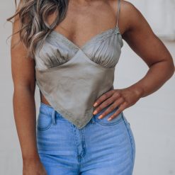 Southern Alternative Wild Thing Satin Crop Top
