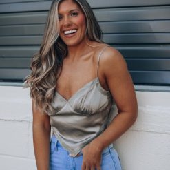 Southern Alternative Wild Thing Satin Crop Top