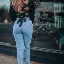 Southern Alternative Headling Knit Long Sleeve Top (Black) Clothing