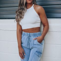 Southern Alternative Jet Set Ribbed Cami (Ecru)