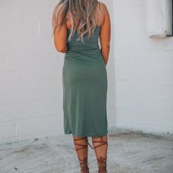 Southern Alternative Heaven Sent Midi Dress (Olive)