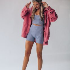 Southern Alternative Vanessa Fleece Button Up Jacket (Berry) 17 Southern Alternative Vanessa Fleece Button Up Jacket (Berry)