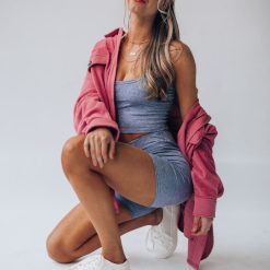 Southern Alternative Vanessa Fleece Button Up Jacket (Berry)