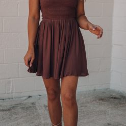 Southern Alternative Clothing Natasha Mini Dress (Brown)