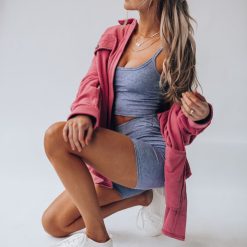 Southern Alternative Vanessa Fleece Button Up Jacket (Berry) 2 Southern Alternative Vanessa Fleece Button Up Jacket (Berry)