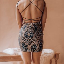 Southern Alternative Clothing Cheers To The Night Sequin Mini Dress (Navy/Gold) 11 Southern Alternative Clothing Cheers To The Night Sequin Mini Dress (Navy/Gold)