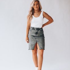 Southern Alternative Off To The Rodeo Denim Skirt