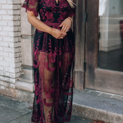 Southern Alternative Canyon Lace Romper Dress (Black)