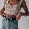 Southern Alternative Elton Plaid Crop Top Crop Tops