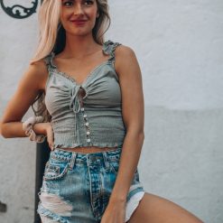 Southern Alternative Solstice Smocked Top (Olive) Blouses + Tops 4 Southern Alternative Solstice Smocked Top (Olive) Blouses + Tops