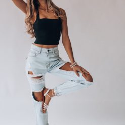 Southern Alternative Heartbreaker Knit Crop Top (Black) Blouses + Tops 4 Southern Alternative Heartbreaker Knit Crop Top (Black) Blouses + Tops