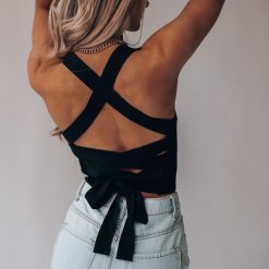 Southern Alternative Heartbreaker Knit Crop Top (Black) Blouses + Tops 8 Southern Alternative Heartbreaker Knit Crop Top (Black) Blouses + Tops