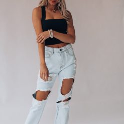 Southern Alternative Heartbreaker Knit Crop Top (Black) Blouses + Tops 12 Southern Alternative Heartbreaker Knit Crop Top (Black) Blouses + Tops