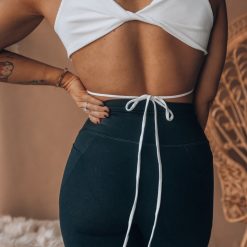 Southern Alternative Blouses + Tops Bexley Ribbed Cutout Crop Top (Off White)