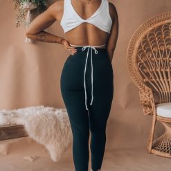 Southern Alternative Blouses + Tops Bexley Ribbed Cutout Crop Top (Off White)