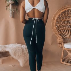 Southern Alternative Blouses + Tops Bexley Ribbed Cutout Crop Top (Off White)