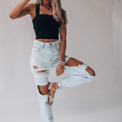 Southern Alternative Heartbreaker Knit Crop Top (Black) Blouses + Tops 15 Southern Alternative Heartbreaker Knit Crop Top (Black) Blouses + Tops