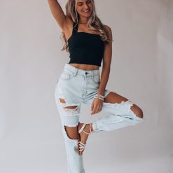 Southern Alternative Heartbreaker Knit Crop Top (Black) Blouses + Tops 16 Southern Alternative Heartbreaker Knit Crop Top (Black) Blouses + Tops