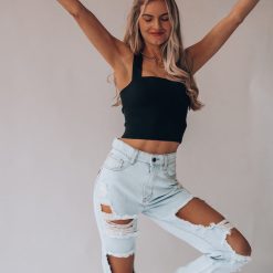 Southern Alternative Heartbreaker Knit Crop Top (Black) Blouses + Tops 17 Southern Alternative Heartbreaker Knit Crop Top (Black) Blouses + Tops