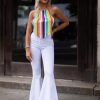 Southern Alternative Somewhere Over The Rainbow Scarf Top