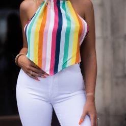 Southern Alternative Somewhere Over The Rainbow Scarf Top