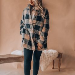 Southern Alternative Alexandria Plaid Sherpa Jacket Clothing