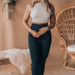 Southern Alternative Clothing Bexley Ribbed Cutout Crop Top (Taupe)