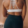 Southern Alternative Lotus Mesh Back Bralette (White) Clothing