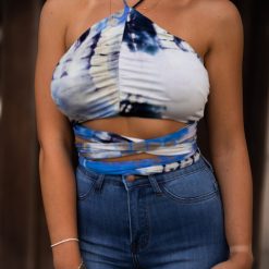 Southern Alternative Santa Maria Halter Wrap Crop Top