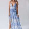 Southern Alternative Bali Lace Maxi Dress (Ocean) Dresses