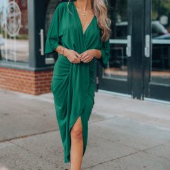 Southern Alternative Jessee Ruched Dress (Emerald) Dresses 6 Southern Alternative Jessee Ruched Dress (Emerald) Dresses