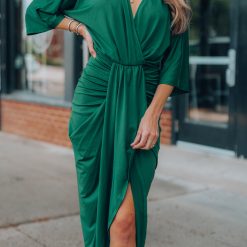 Southern Alternative Jessee Ruched Dress (Emerald) Dresses
