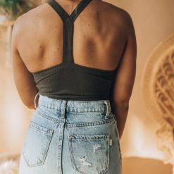 Southern Alternative Holister Ribbed Cami (Olive)