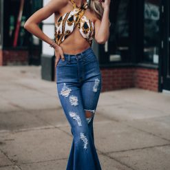 Southern Alternative Versace Wrap Top Crop Tops