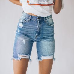 Southern Alternative Lucy Distressed Shorts Denim