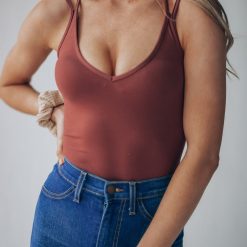 Southern Alternative Brielle Strappy Bodysuit (Berry)