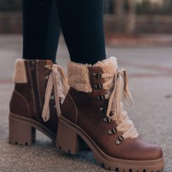 Southern Alternative Clothing Gentry Lace Up Booties (Brown) 3 Southern Alternative Clothing Gentry Lace Up Booties (Brown)