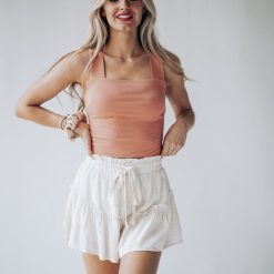 Southern Alternative Rebel Ribbed Crop Top (Coral) Blouses + Tops