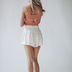 Southern Alternative Rebel Ribbed Crop Top (Coral) Blouses + Tops