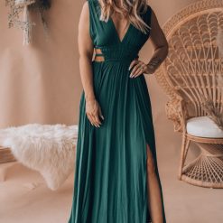 Southern Alternative Luna Maxi Dress(Hunter Green) Clothing