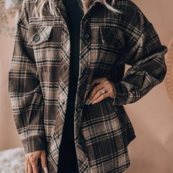 Southern Alternative Country Roads Plaid Shacket Clothing